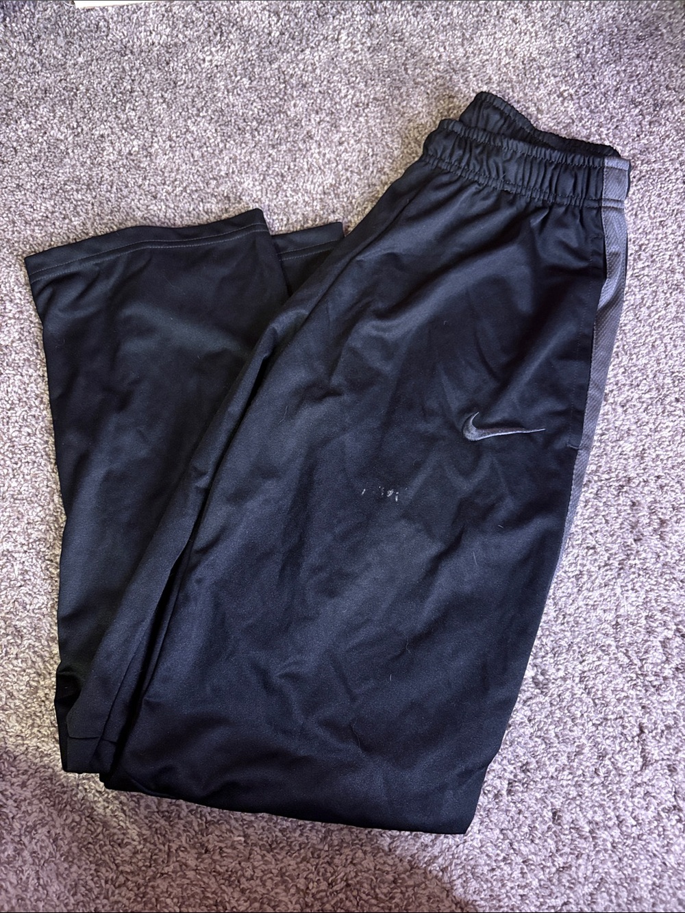 Nike Black Track Pants with Subtle Side Stripe